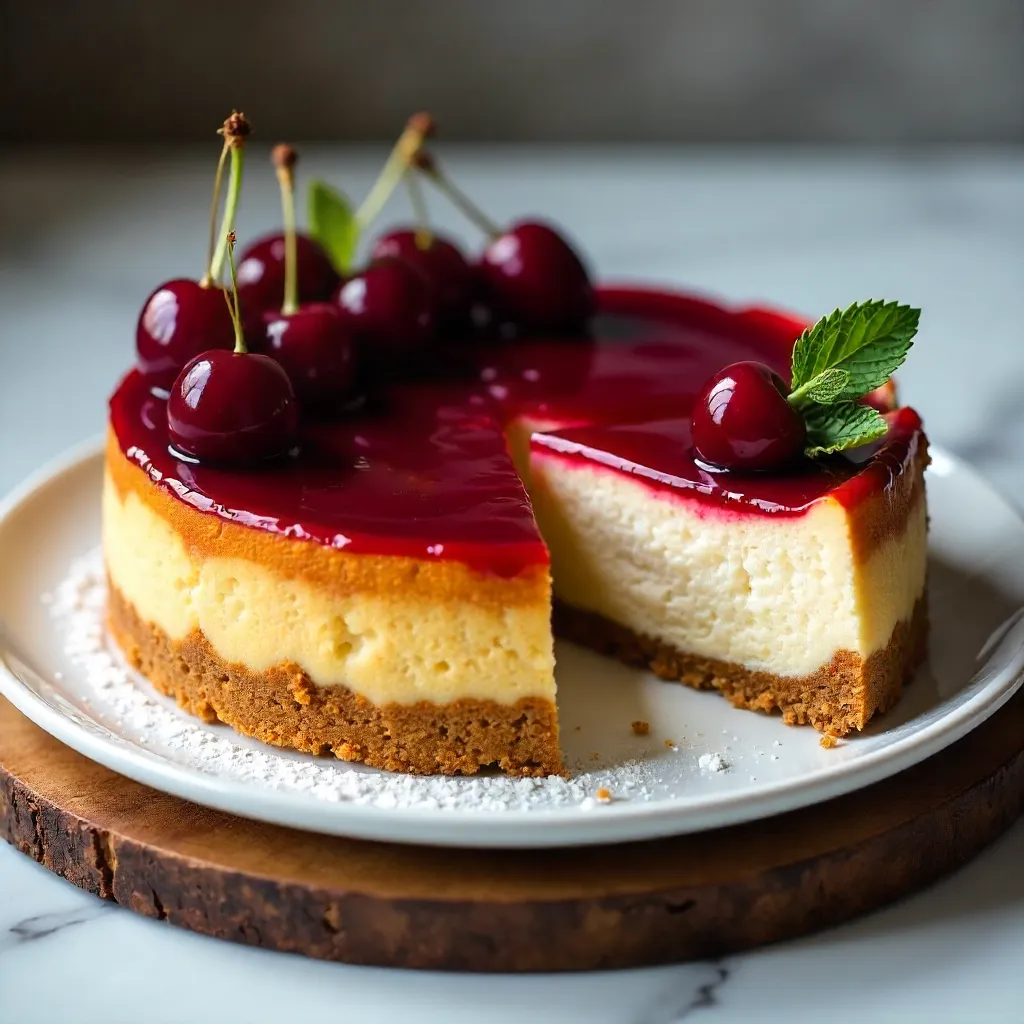Decadent Artisan Cherry Cheesecake