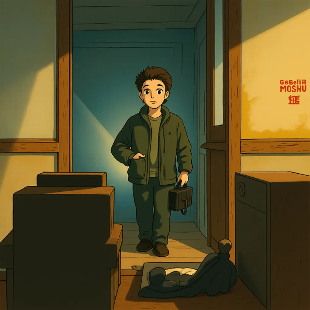 Miles Teller in The Gorge (2025) - Ghibli style