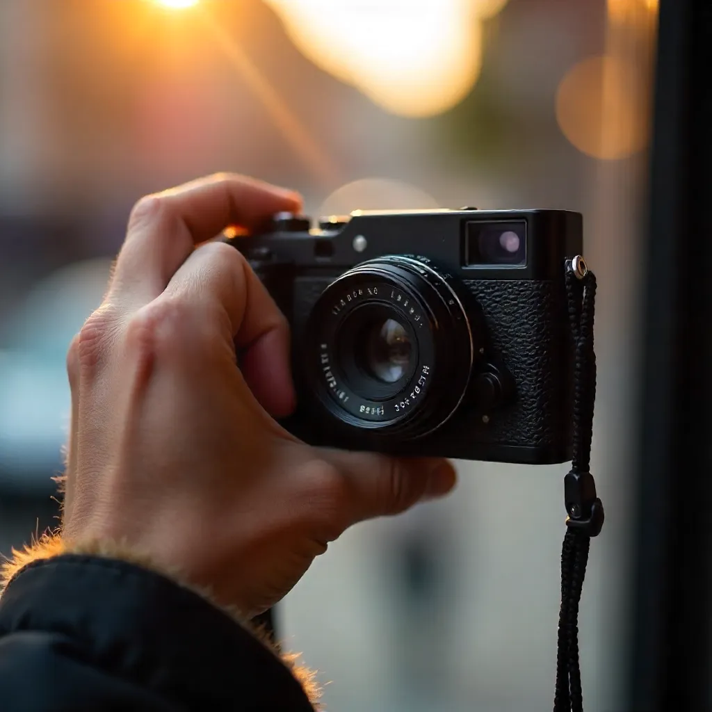 Close-Up: Photographer with a Compact Camera