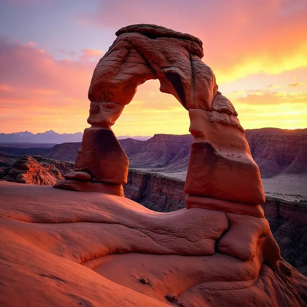 Golden Hour Delicate Arch at Arches National Park