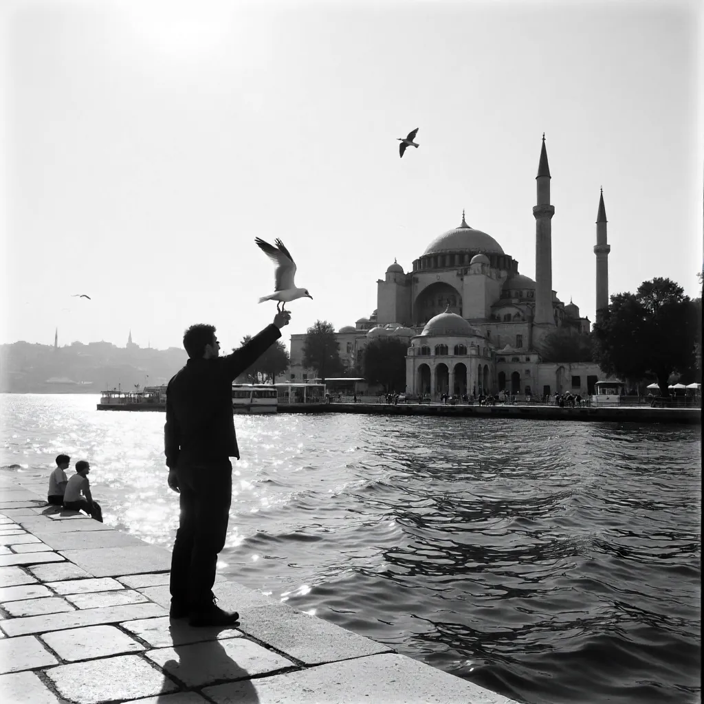 Seagull Release by Hagia Sophia in Monochrome