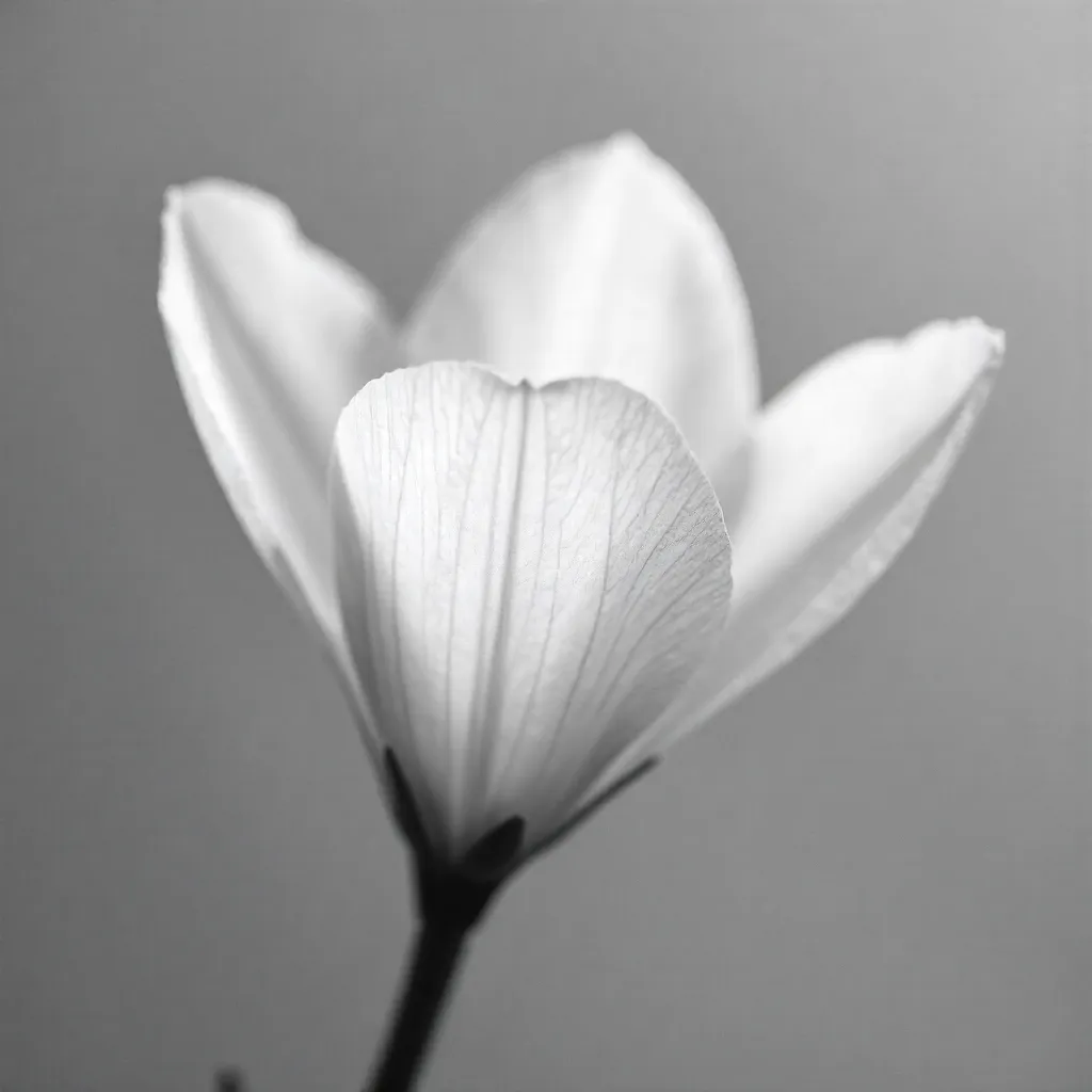 Whispering Freesia in Black and White