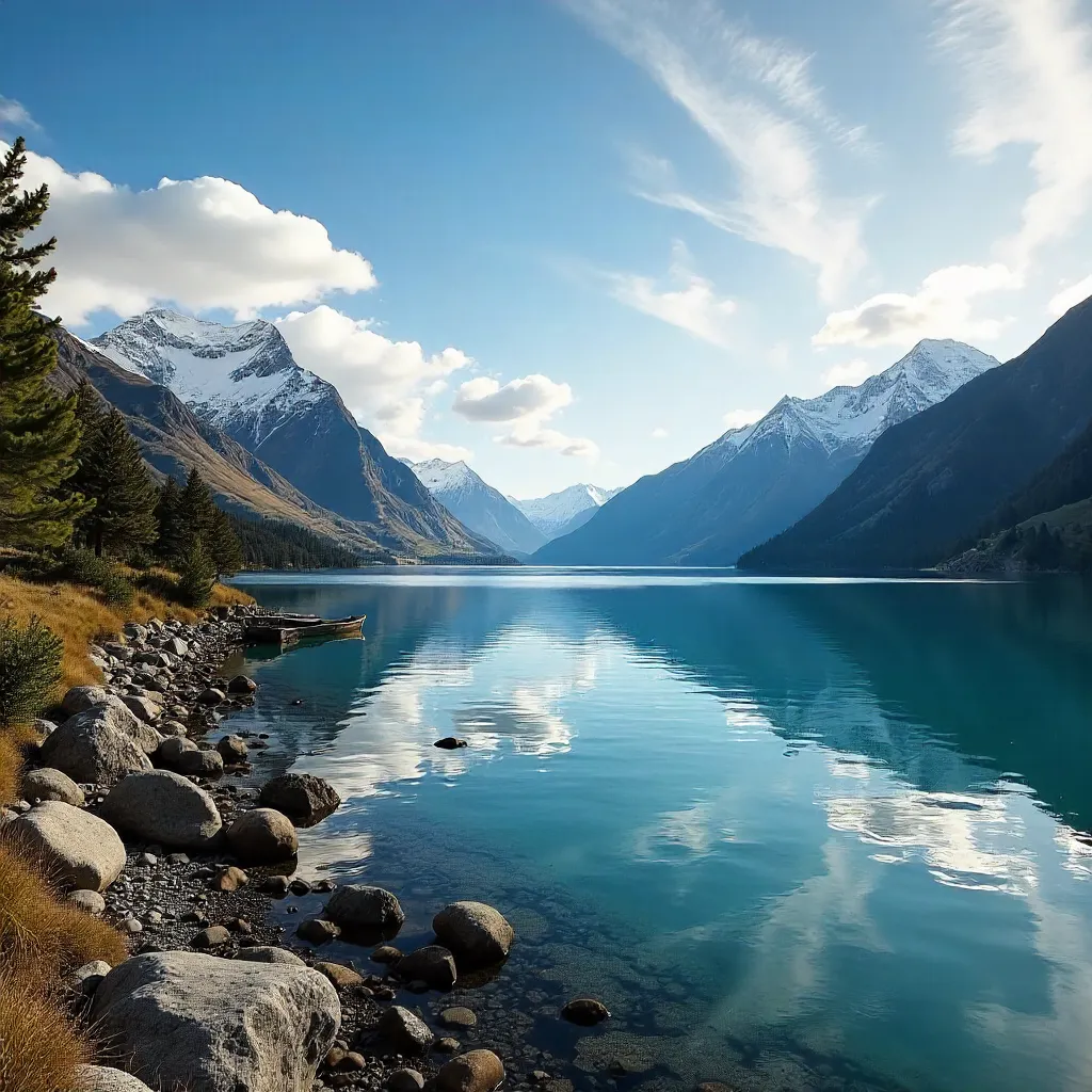 Lake Wakatipu Vista Over Queenstown, NZ