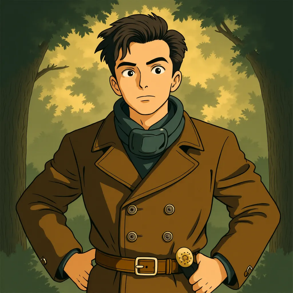 Brad Pitt in Inglourious Basterds (2009) - Anime style