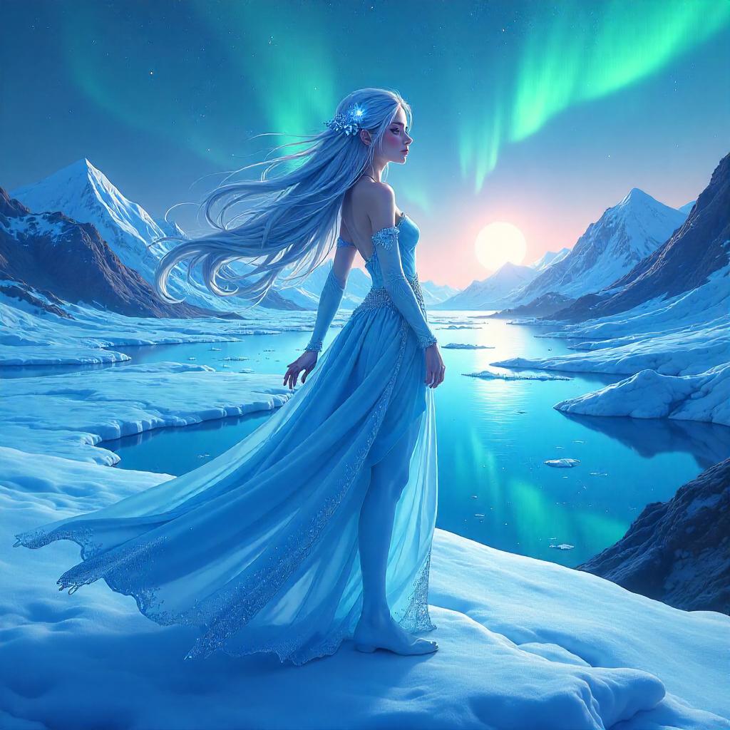 Nymph on the Glacier: Anime Frost Spirit