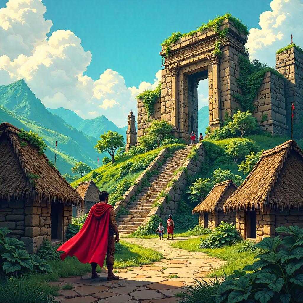 Temple Ruins Village: A Comic Book Adventure