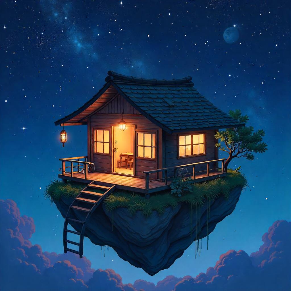 Cosy Hut Drifting Among the Stars - Anime Style
