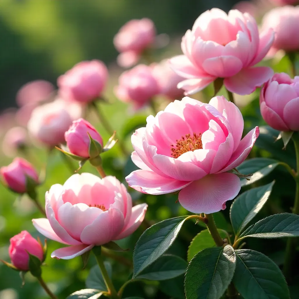 Vibrant Pink and White Bloom Array