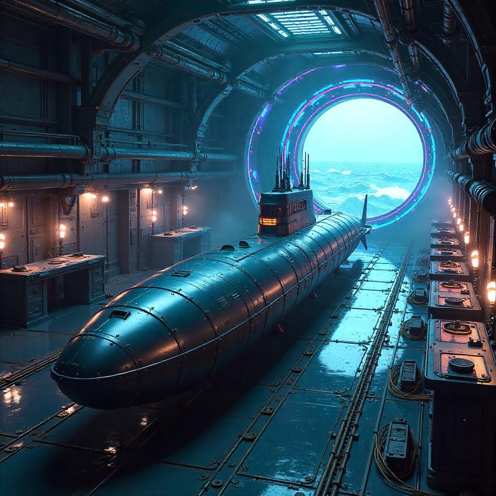 Submarine in a Portal Lab - Concept Art