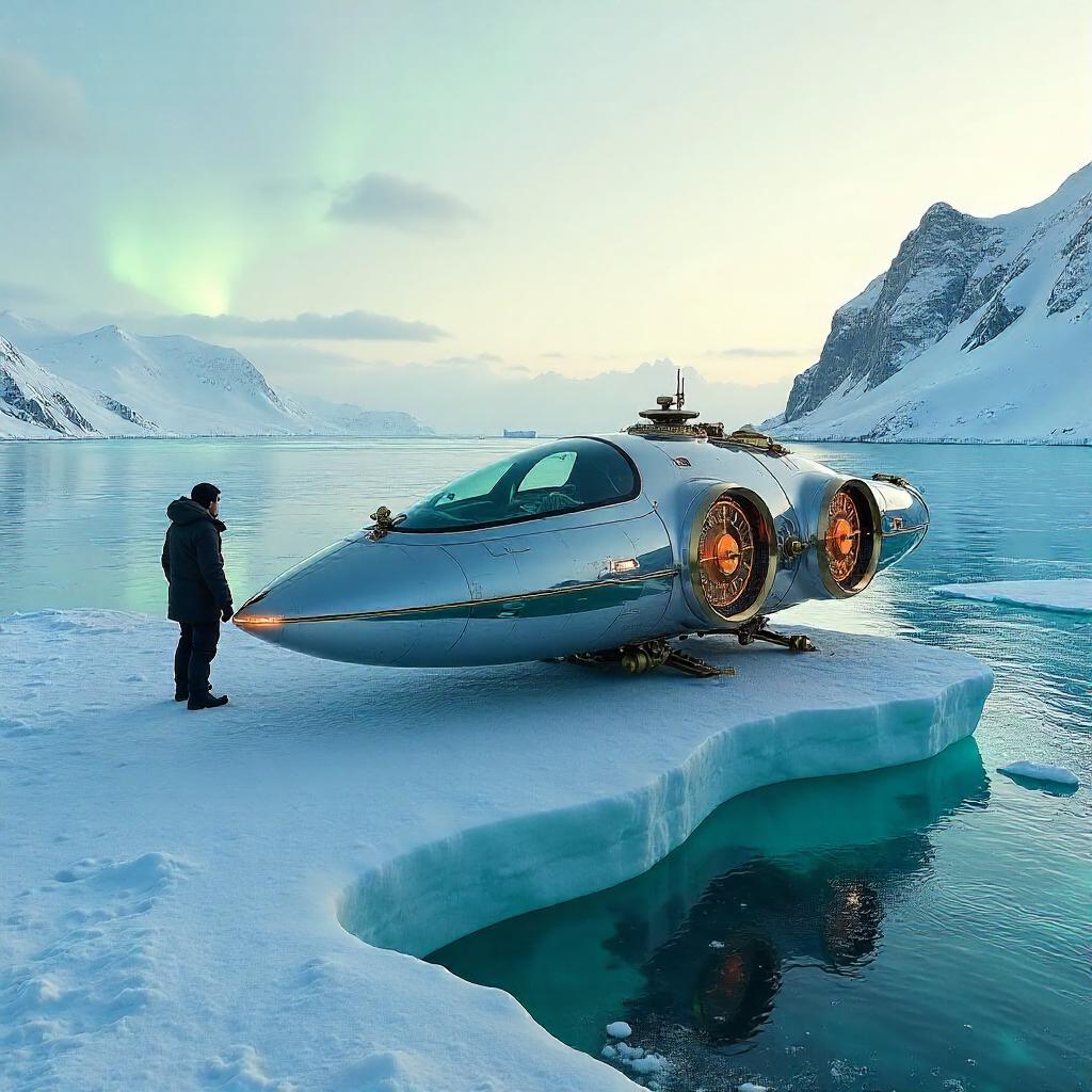 Photoreal Time Machine on a Glacier