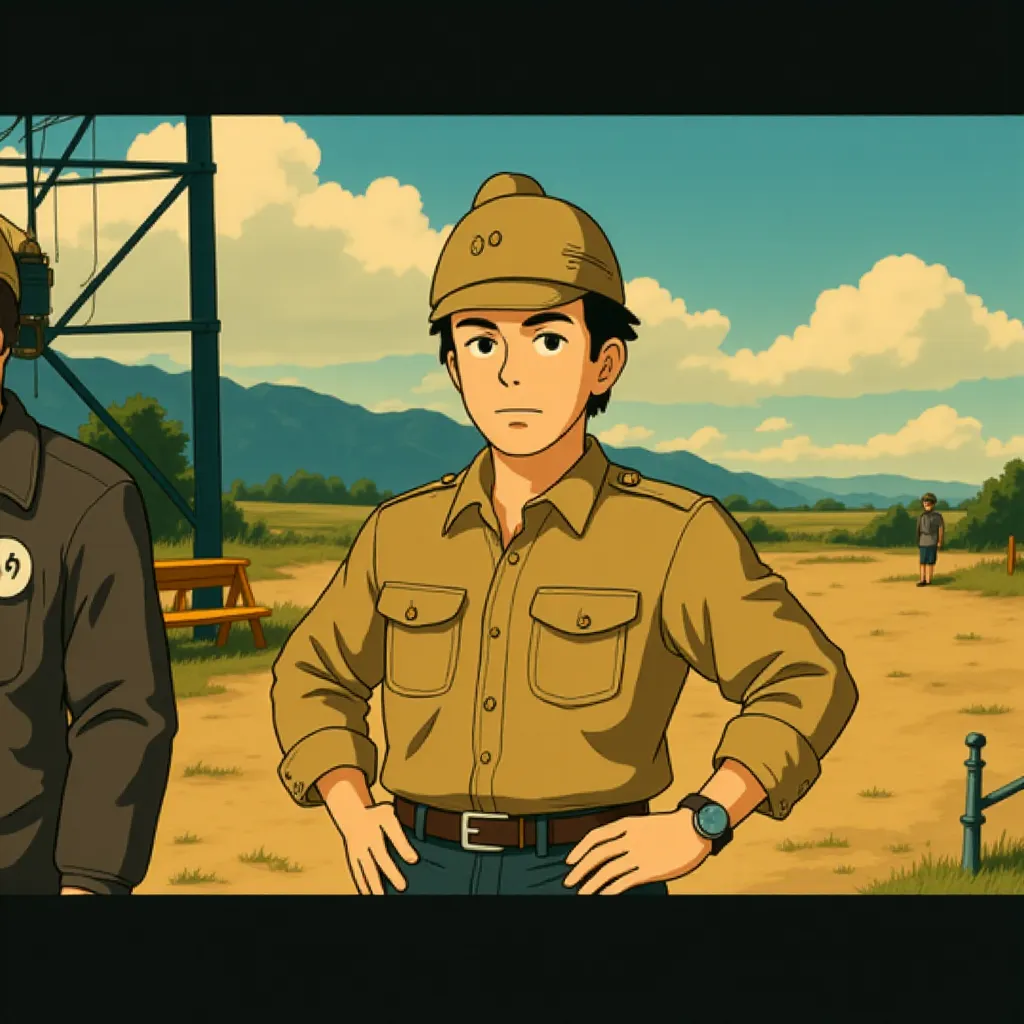 Matt Damon in Oppenheimer (2023) - Anime style