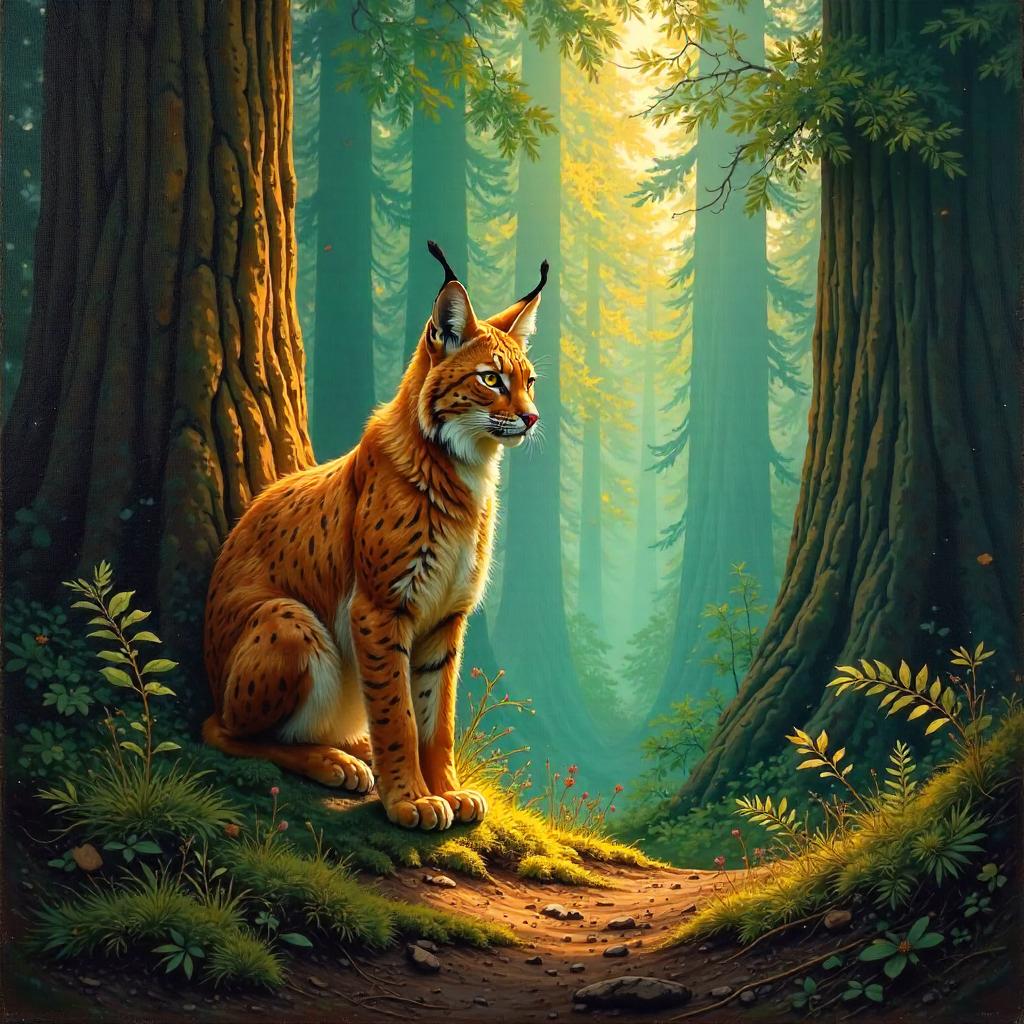 Lynx Among Redwood Giants