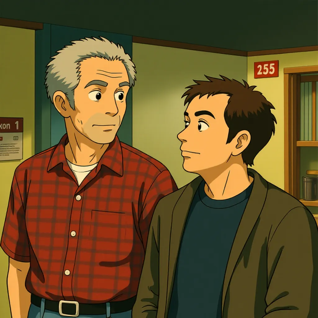 Morgan Freeman and Jack Nicholson in The Bucket List (2007) - Anime style