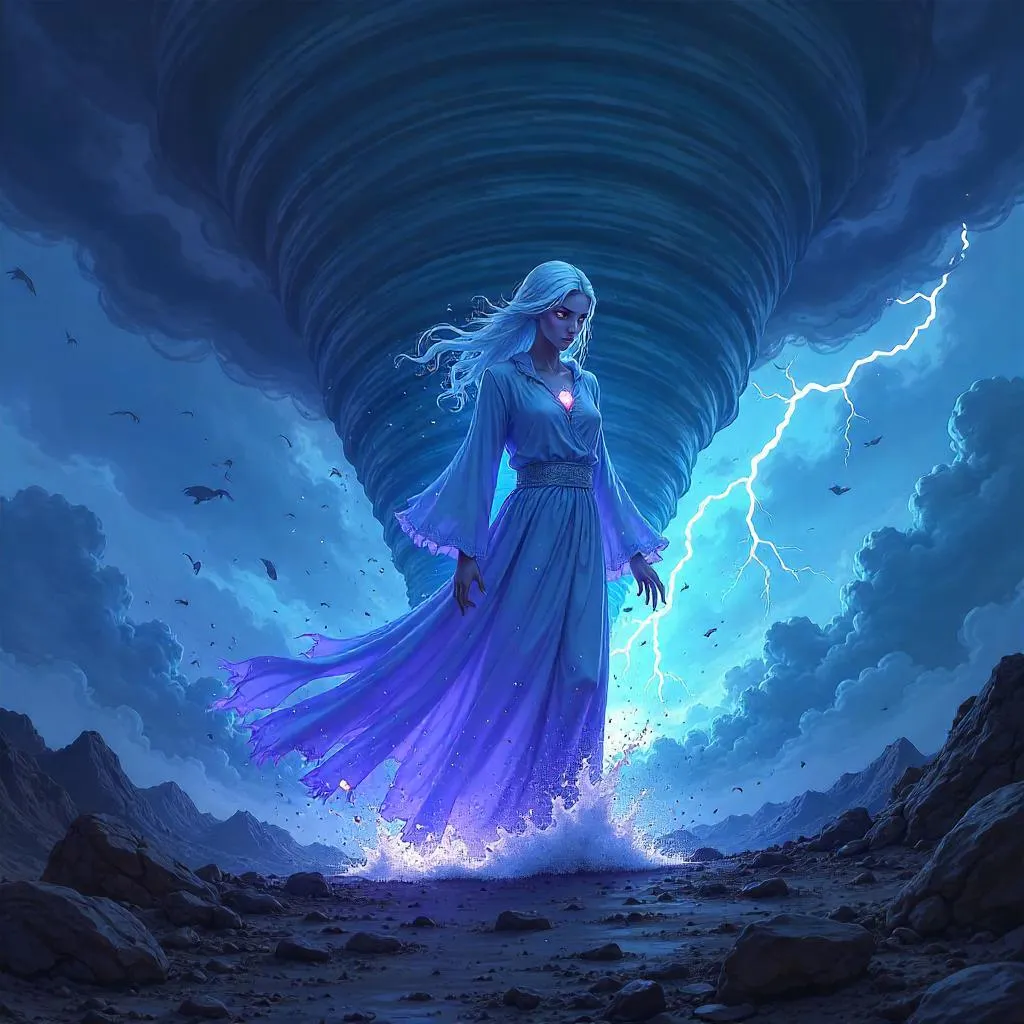Wraith Surrounded by a Spiraling Anime Tornado