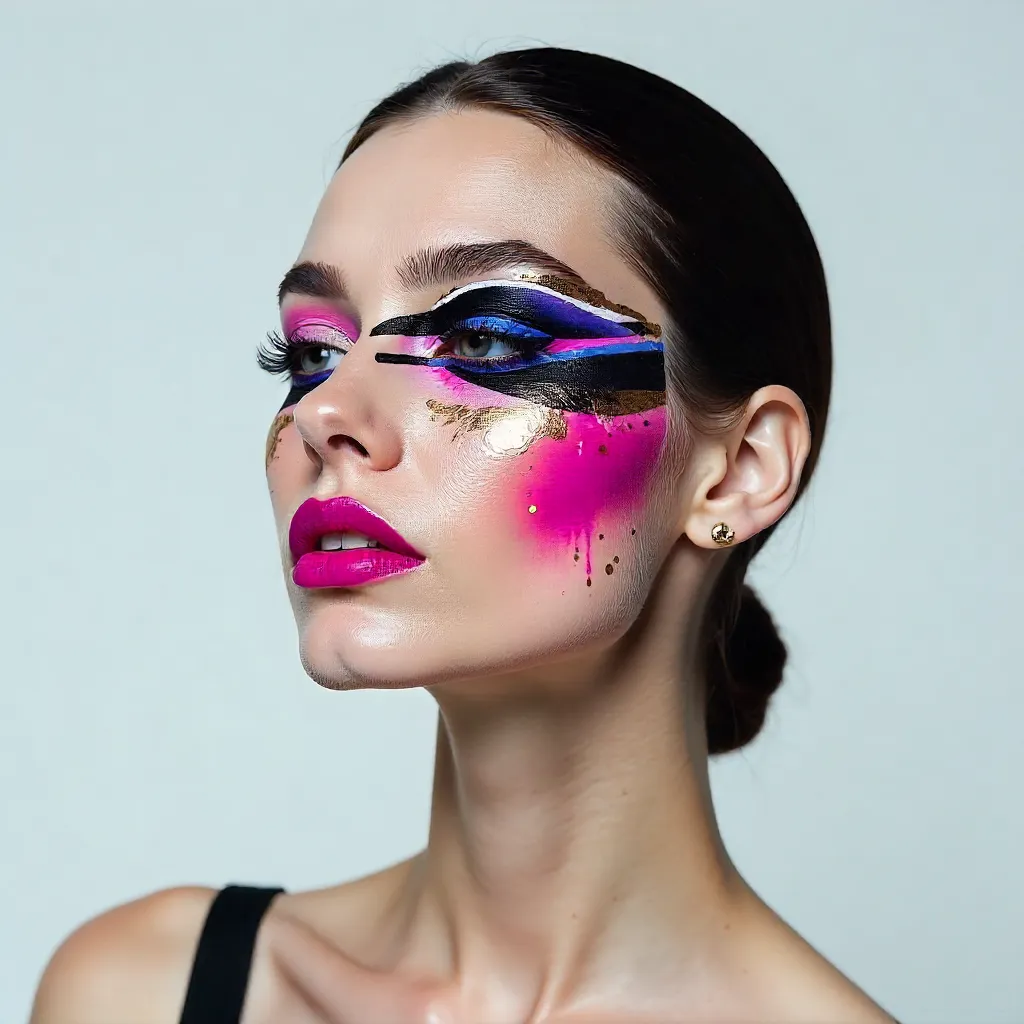 Studio Portrait: Abstract Makeup on a Modern Muse