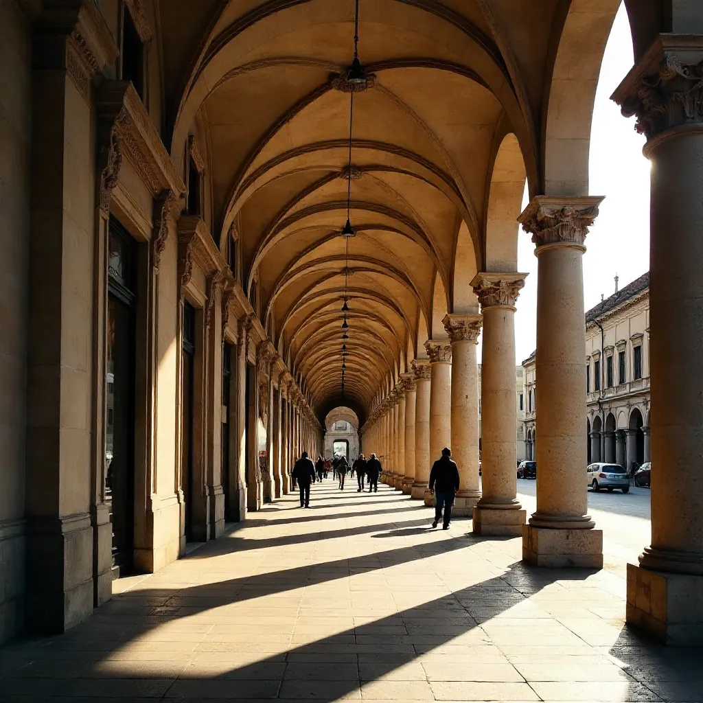 Bologna Portico Arcades with Elegant Columns