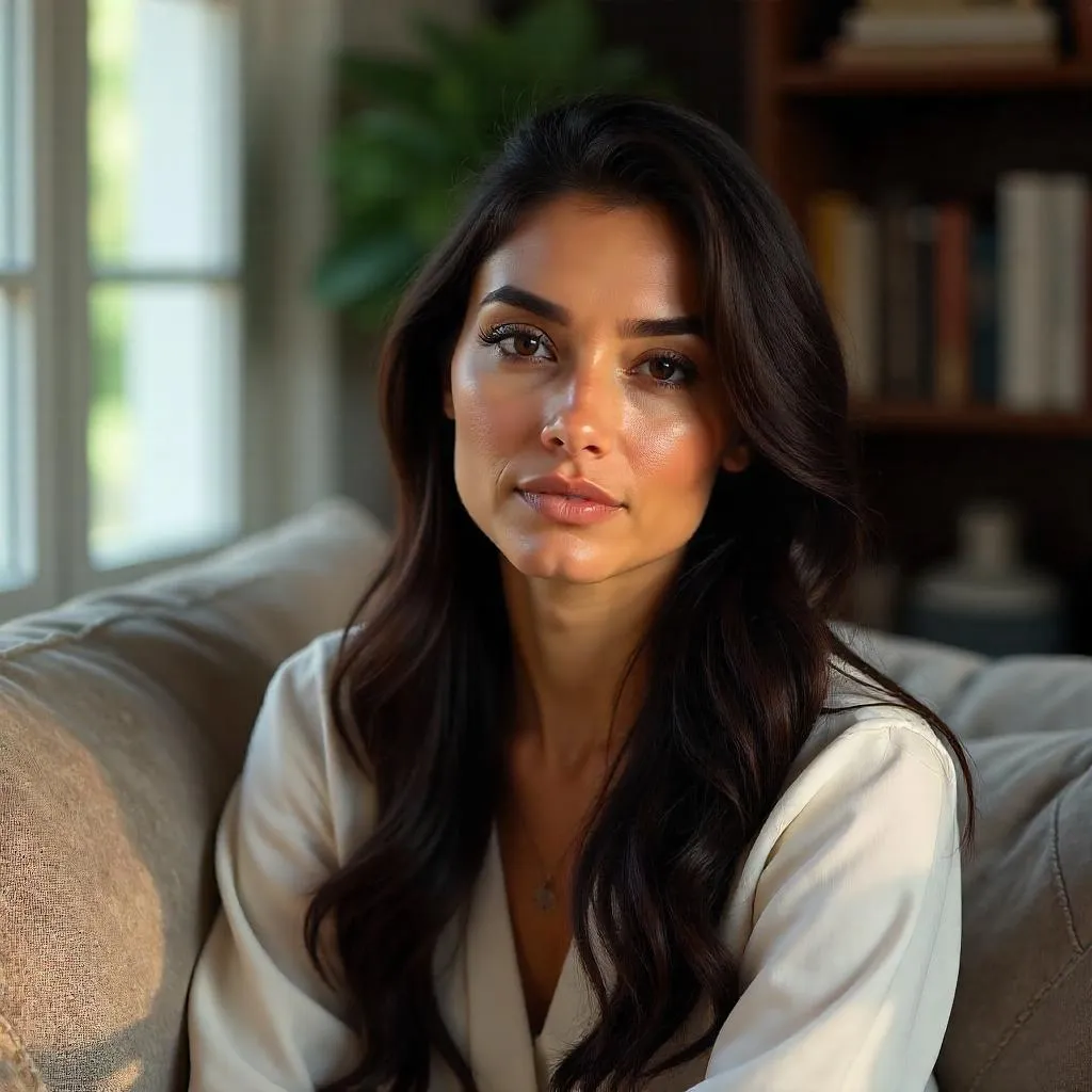 Photorealistic Middle Eastern Woman at Home