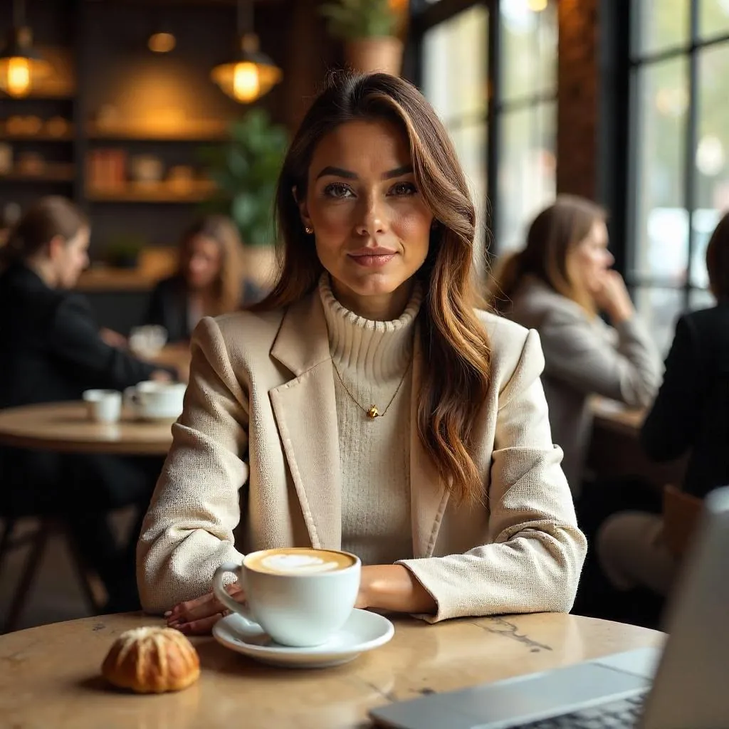 Chic Coffee Shop Portrait