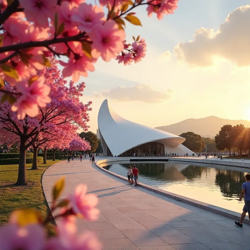 Pink Blossoms Meet Belo Horizonte Modern Architecture