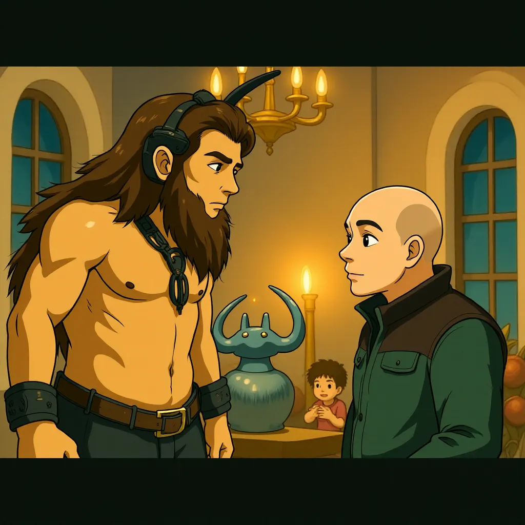 Dwayne Johnson and Kristofer Hivju in Red One (2024) - Ghibli style