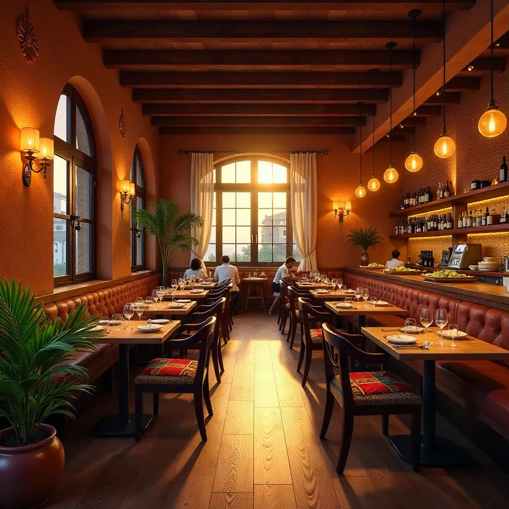 Warm Accra Restaurant Interior for Dining