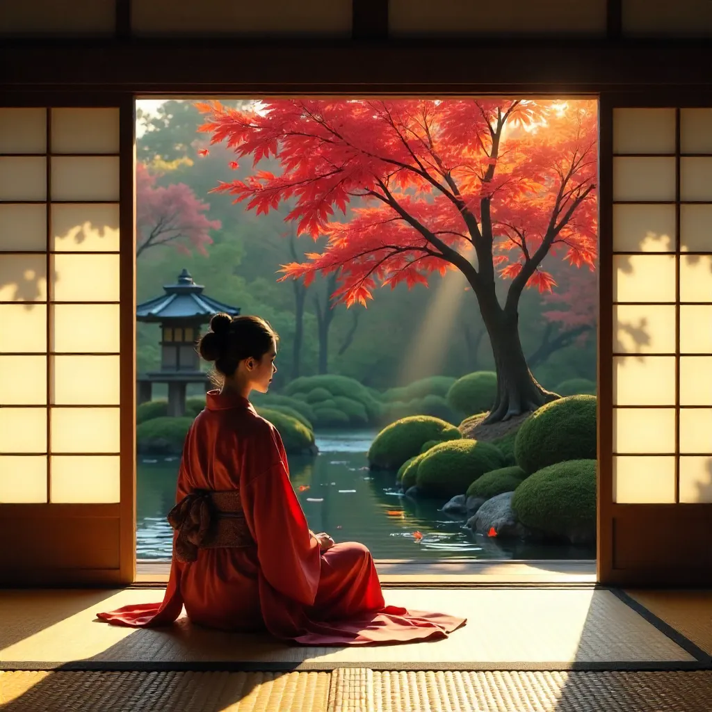 Gazing Out from a Traditional Japanese House