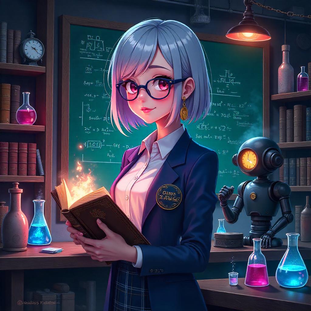 Librarian in an Anime Mad Scientist Lab