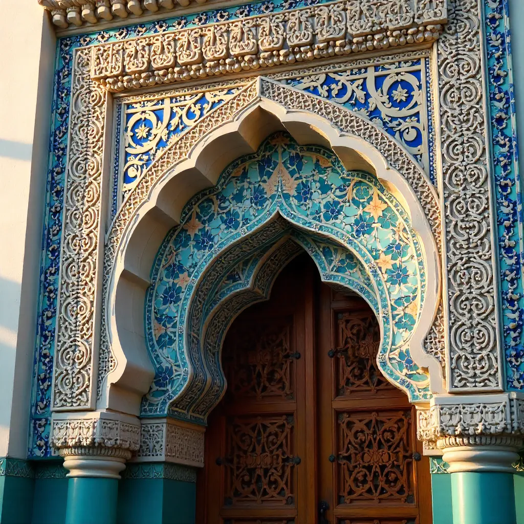 Macro Close-Up of Rabat Zellij Facade