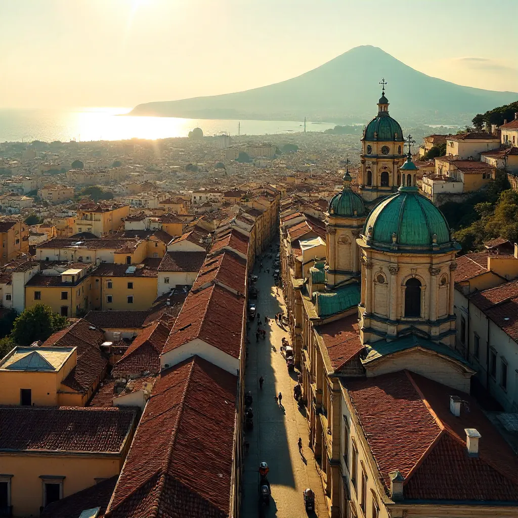 Aerial View of Catania’s Domes and Baroque Architecture