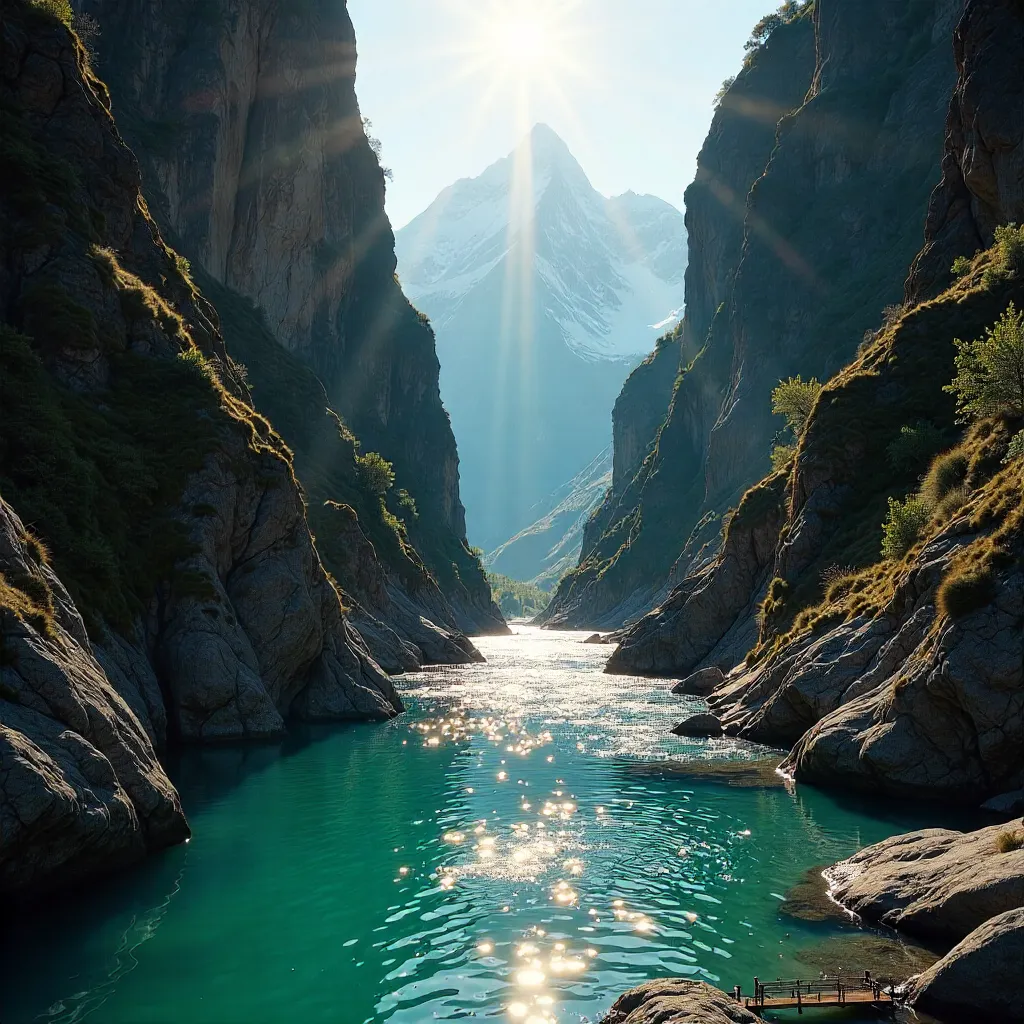 Turquoise Gorge of the Italian Alps: Dramatic Alpine Canyon