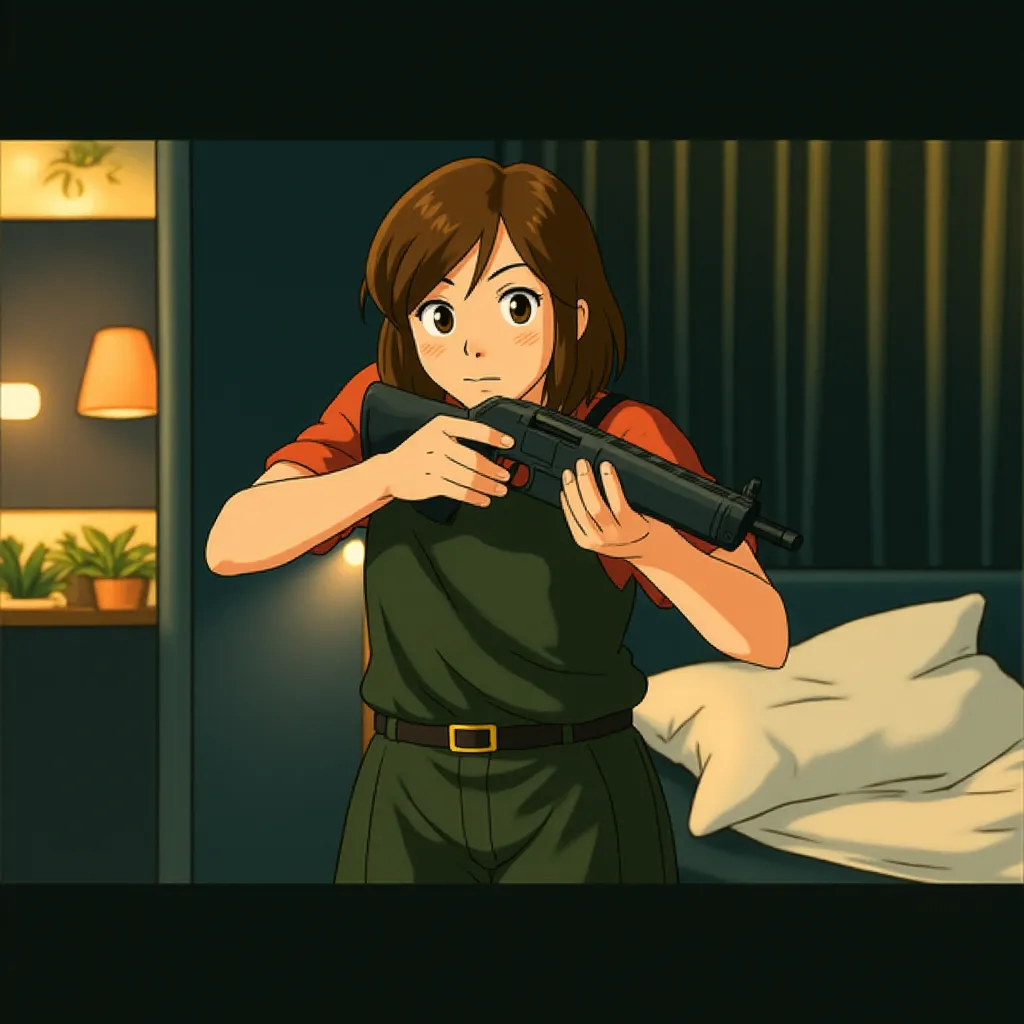Norman Reedus in Ballerina (2025) - Ghibli style