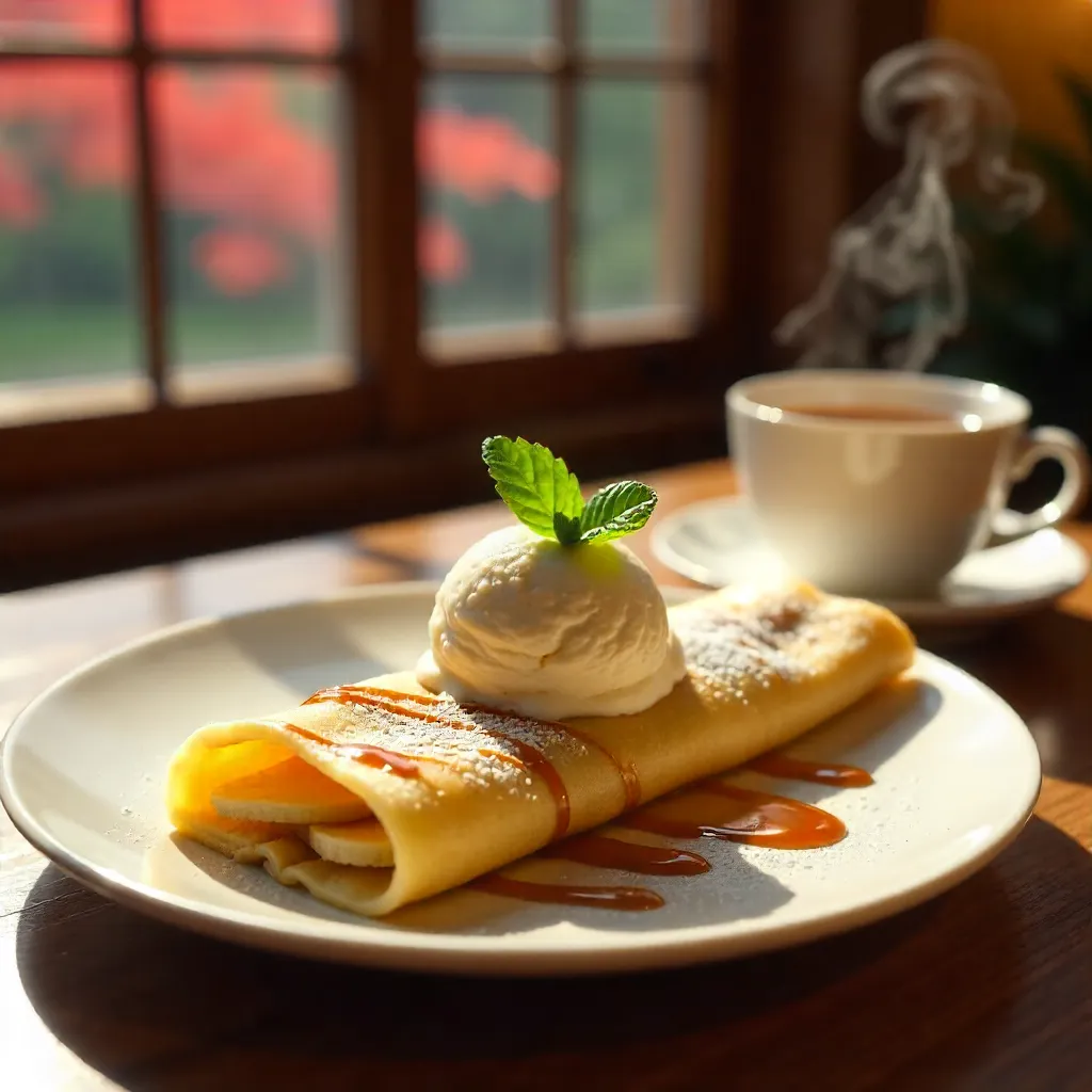 Banana Crepe Delight in Nikko Cafe
