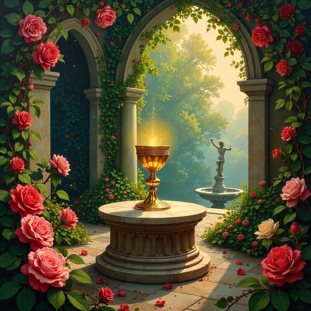 The Grail Among the Rose Garden