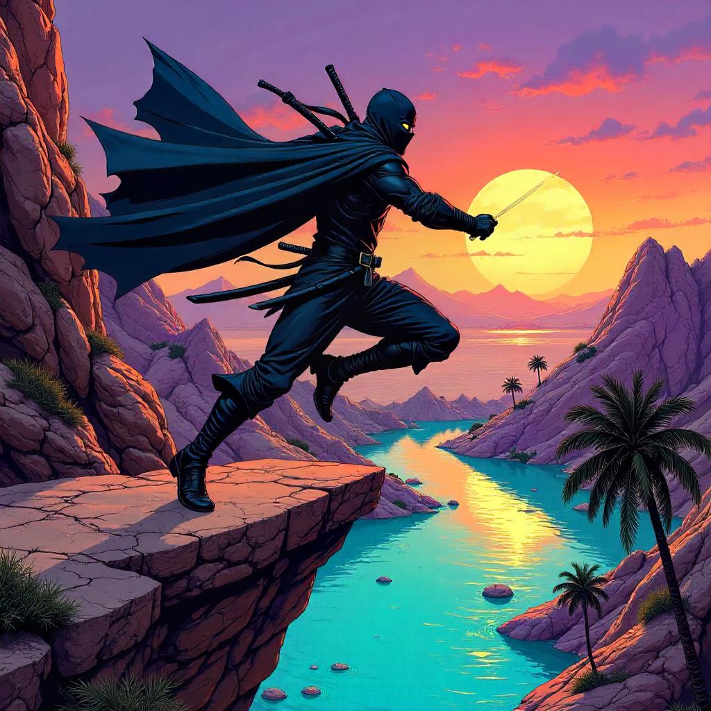 Ninja in Oasis – Comic Book Showdown