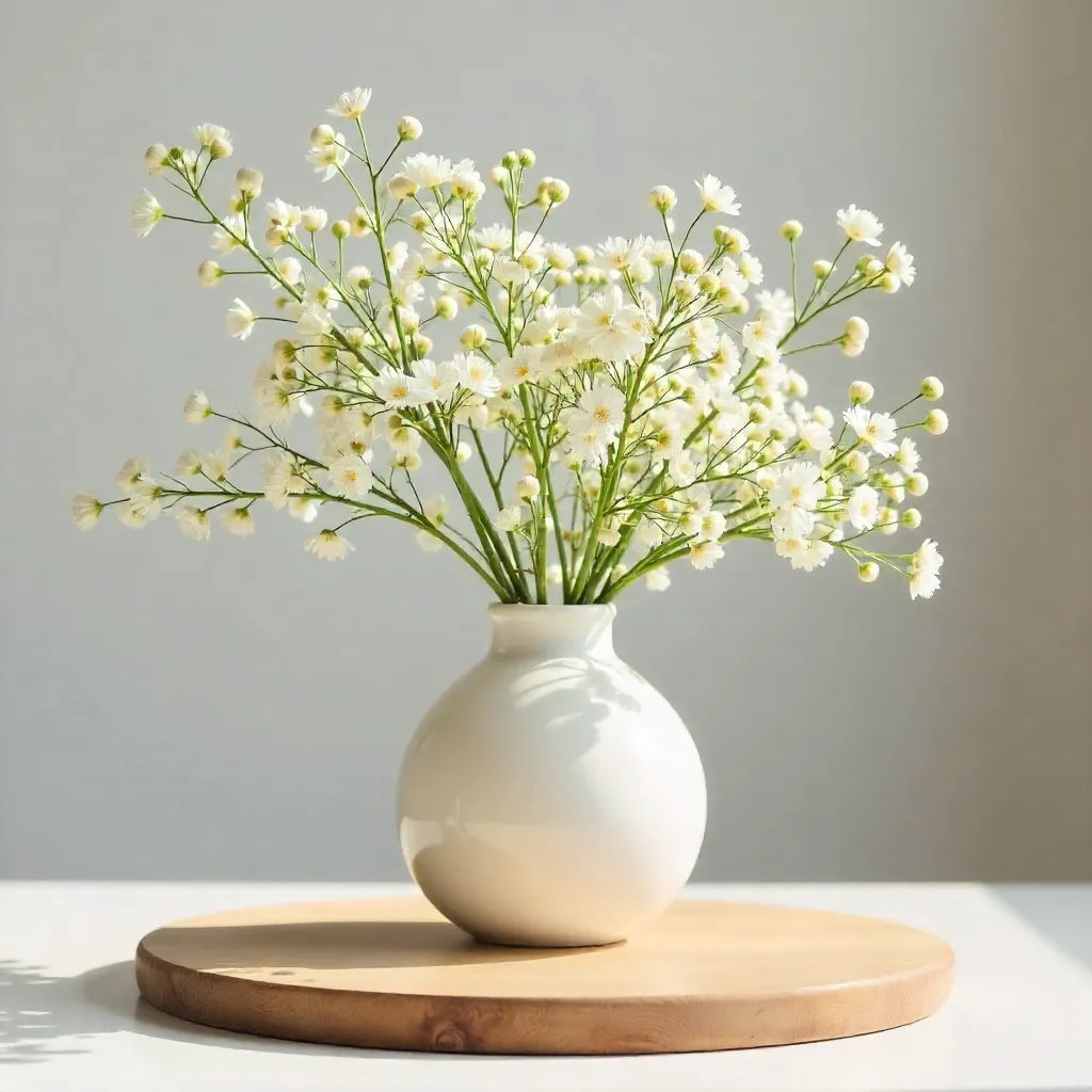Serene Baby's Breath in Minimalist Vase