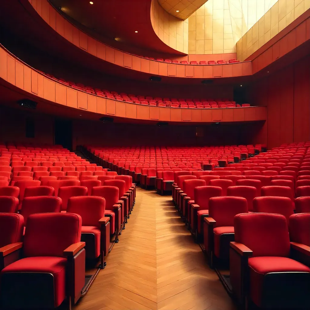 Geometric Red Seating at the Opera House