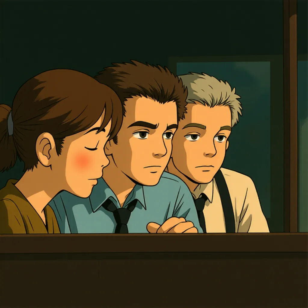 Edward Norton, Stacy Keach, and Donna Murphy in The Bourne Legacy (2012) - Anime style