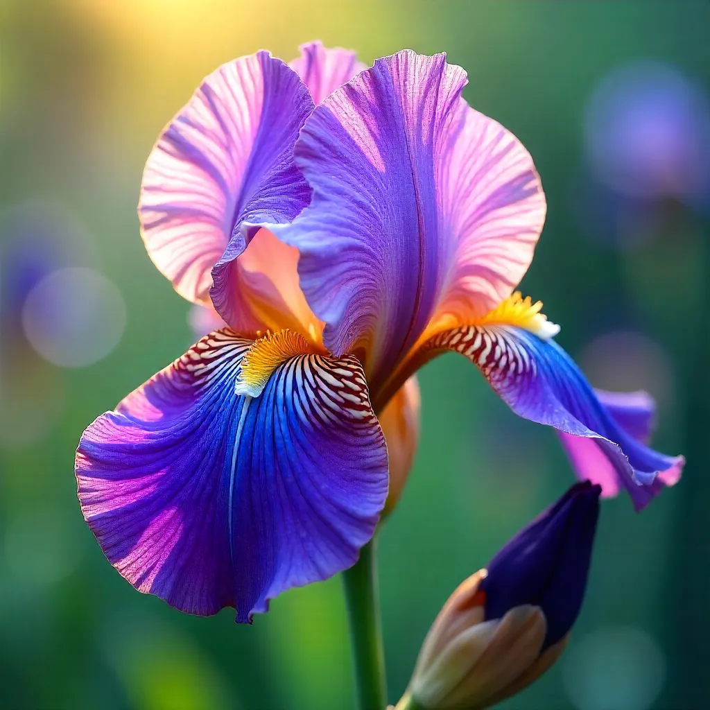 Kaleidoscopic Iris Bloom: Abstract Photo