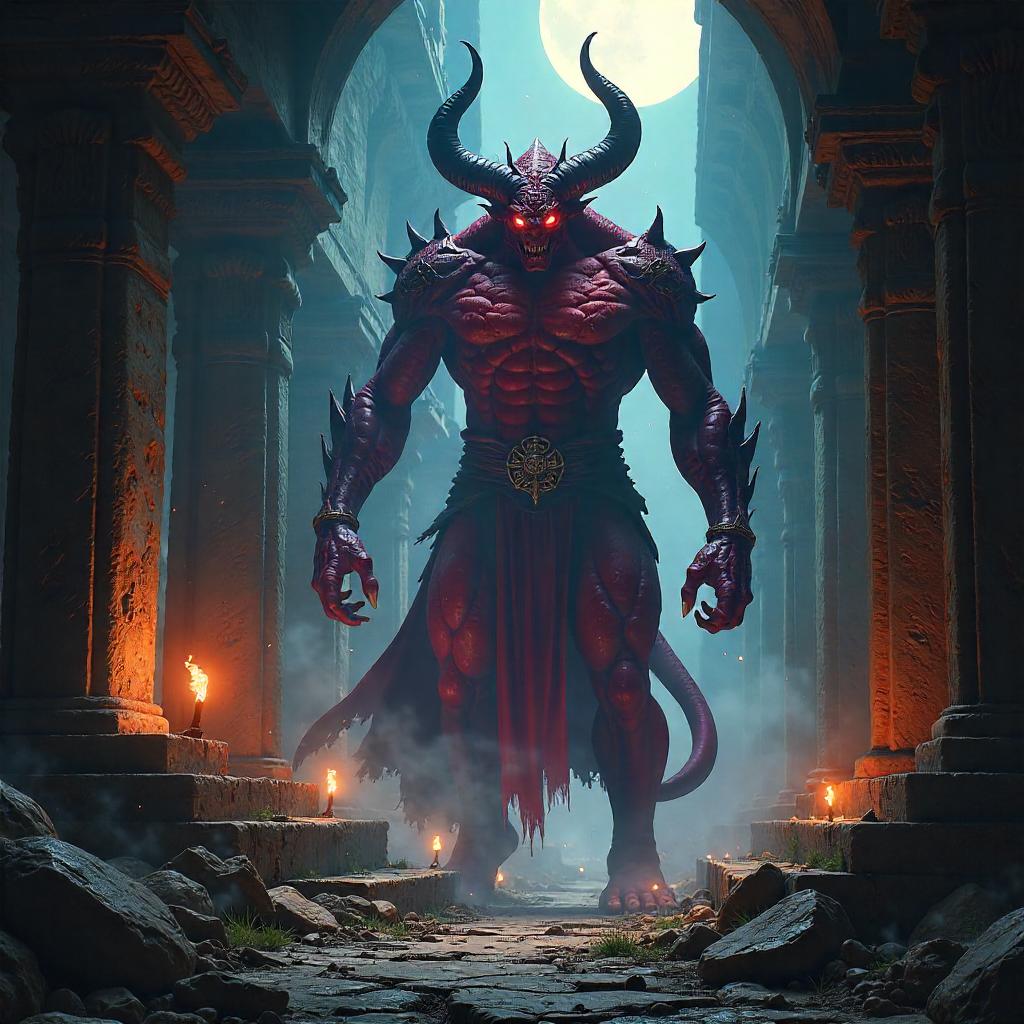 Demon in the Ruined Temple: Nightfall in Stone