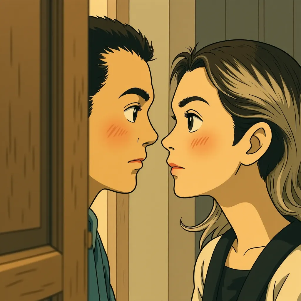 Joaquin Phoenix and Lady Gaga in Joker: Folie à Deux (2024) - Ghibli style