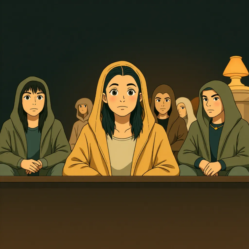 Rebecca Ferguson, Hopi Grace, Havin Fathi, and Kincsö Pethö in Dune: Part Two (2024) - Ghibli style