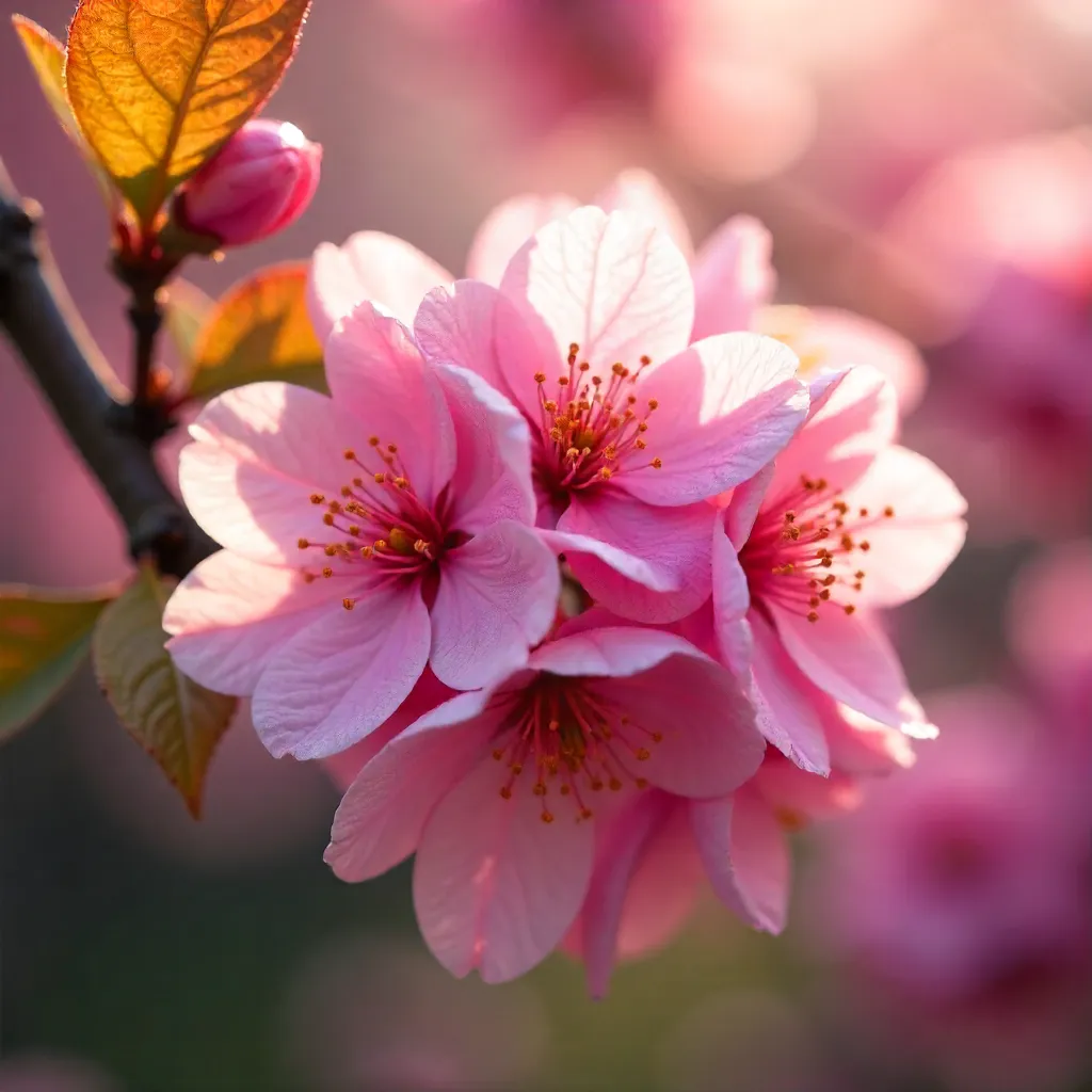 Stunning Pink Cherry Blossom Close-Up in Spring