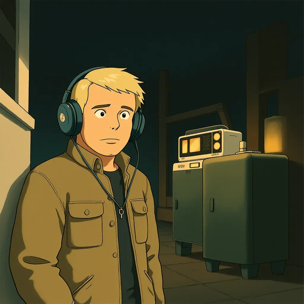 Ulrich Mühe in The Lives of Others (2006) - Anime style