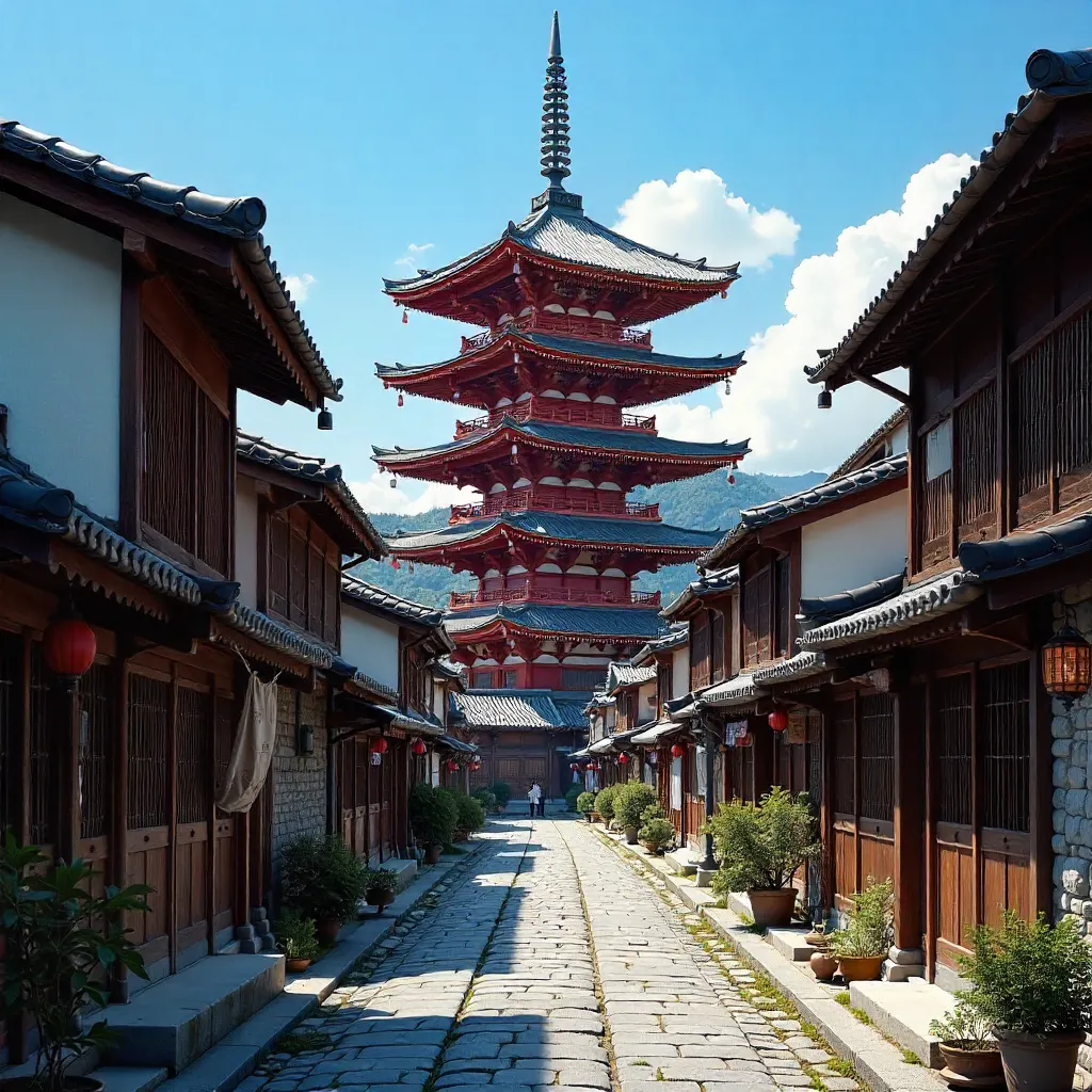 Yasaka Pagoda Among Kyoto's Historic Wooden Alleys