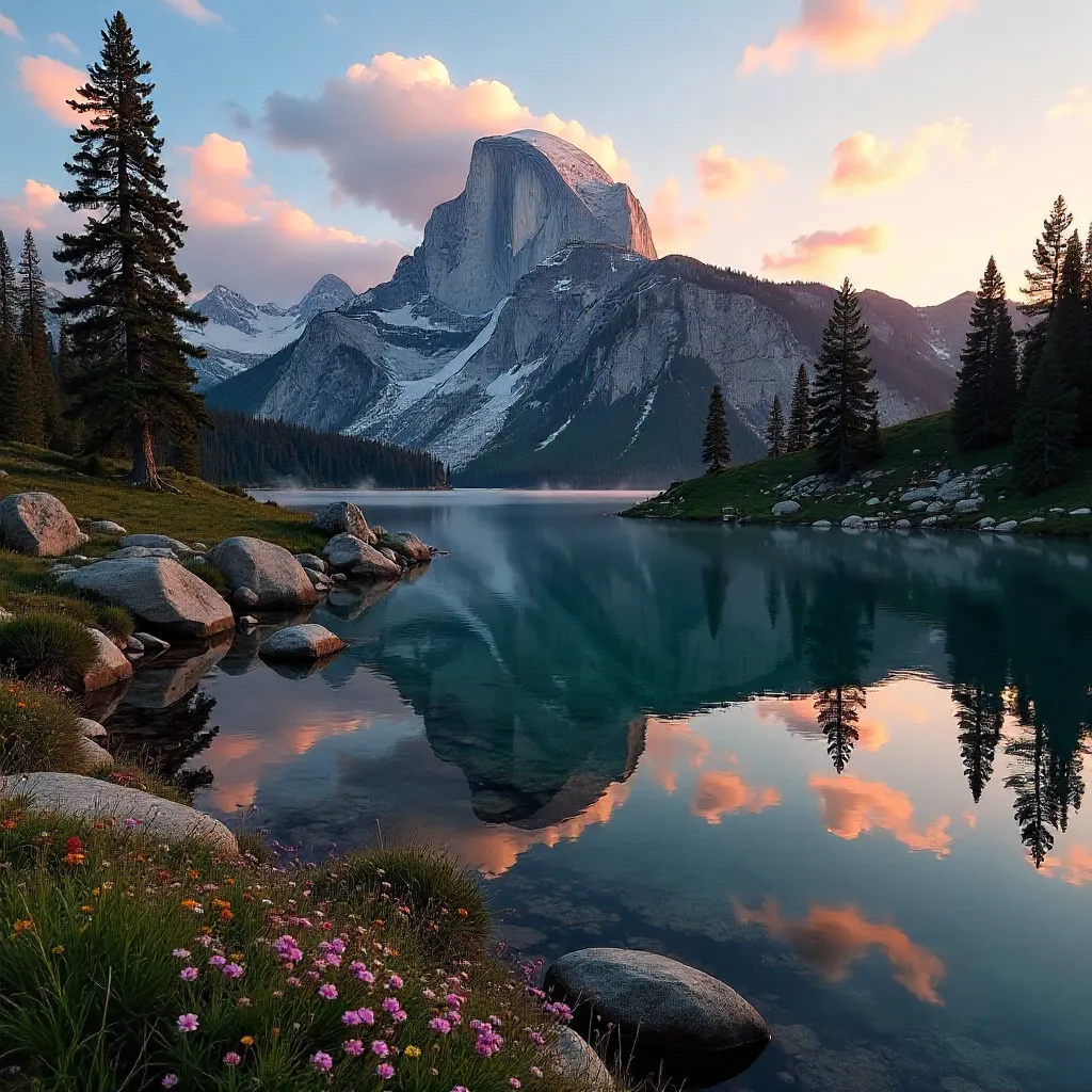 Dawn over Half Dome: Alpine Yosemite