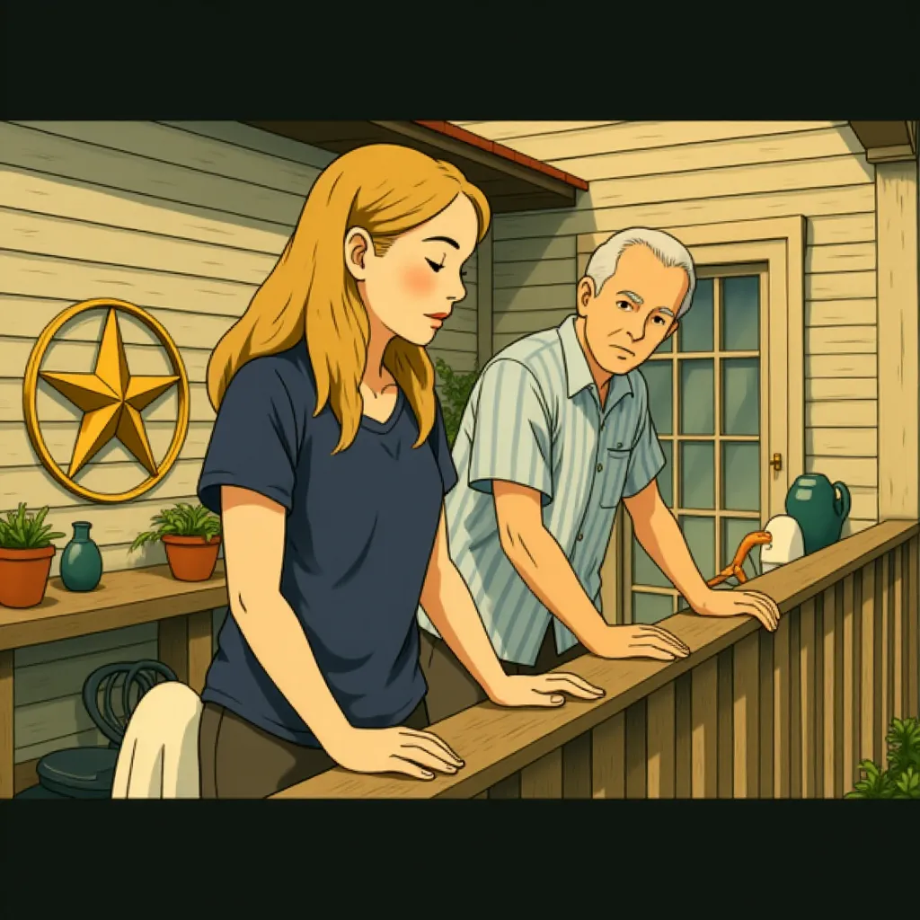 Clint Eastwood and Alison Eastwood in The Mule (2018) - Anime style