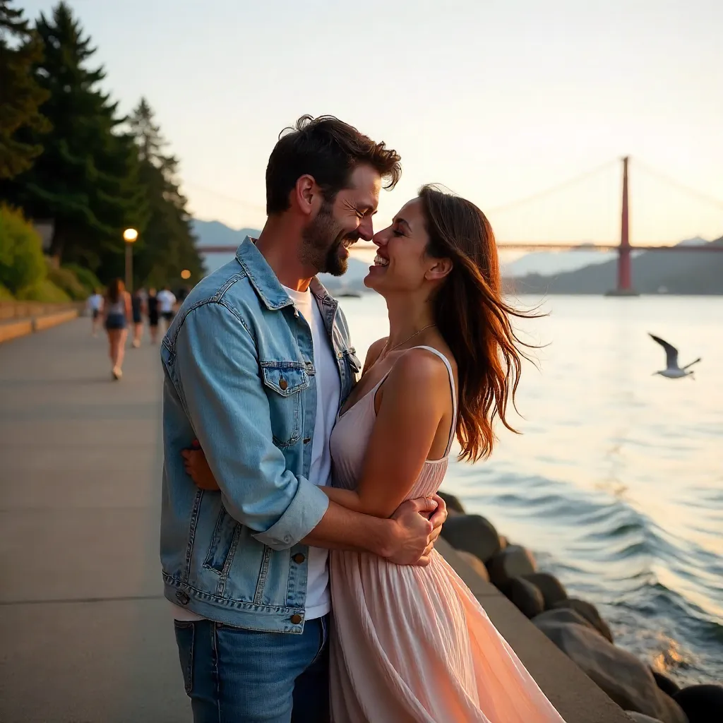 Golden Hour Embrace by Vancouver Seaside