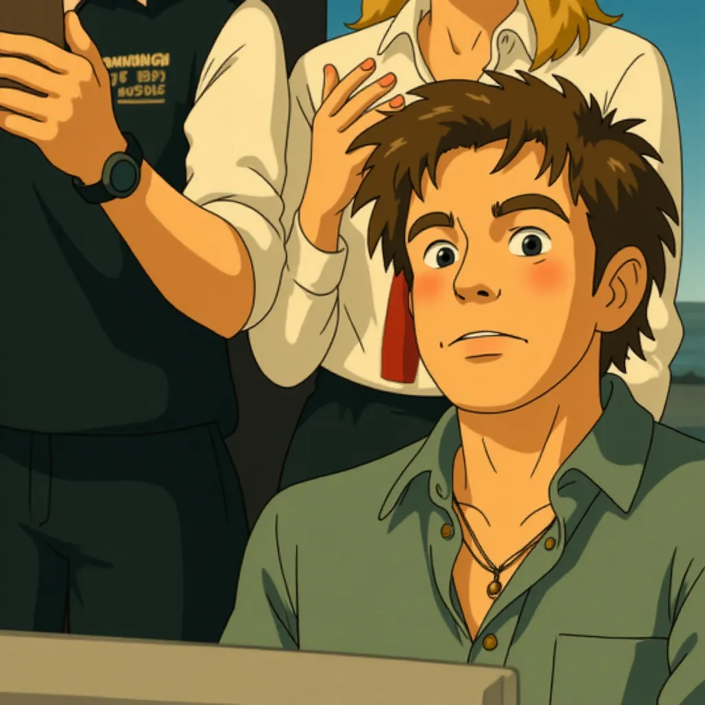 Brad Pitt in F1: The Movie (2025) - Ghibli style