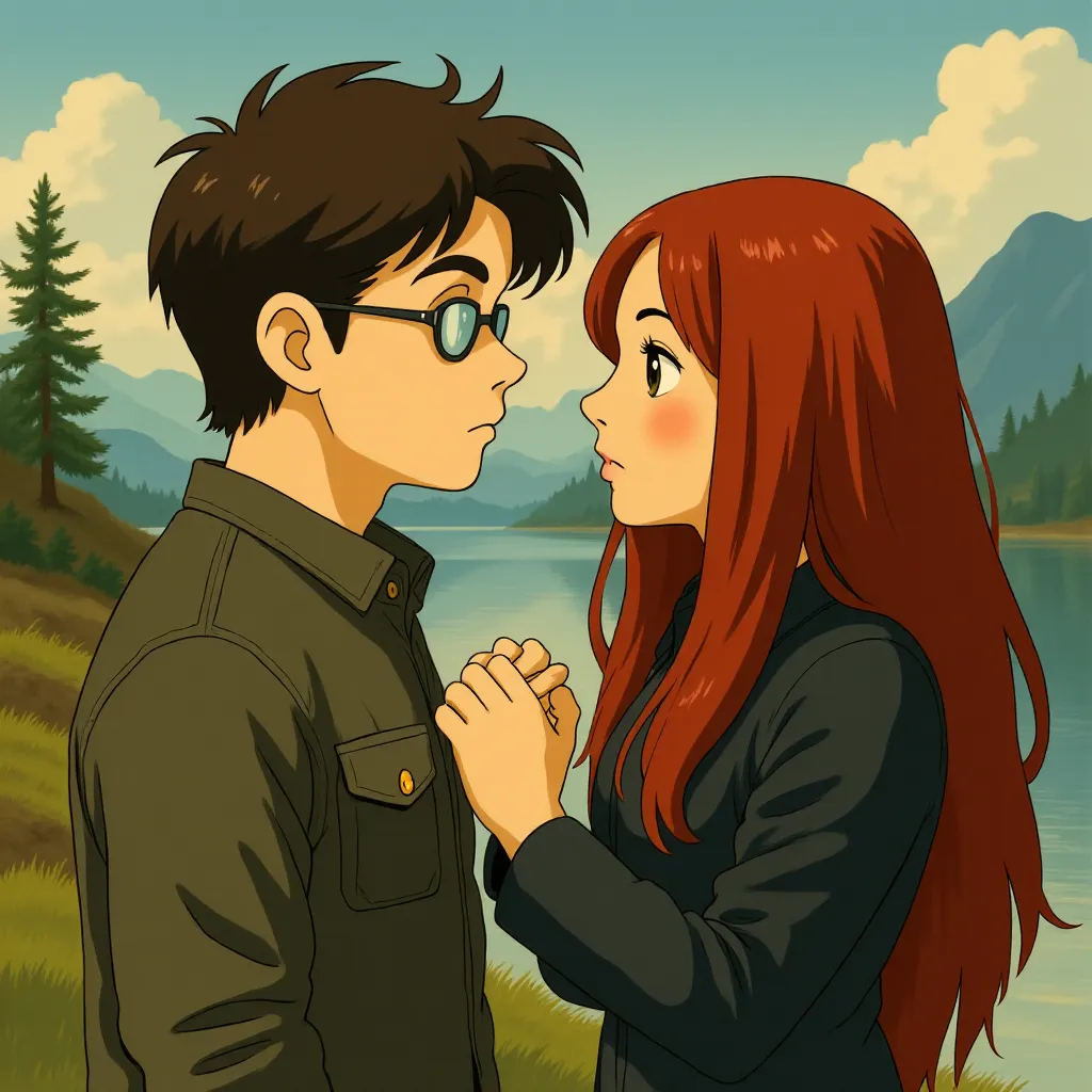 Famke Janssen and James Marsden in X-Men: The Last Stand (2006) - Anime style