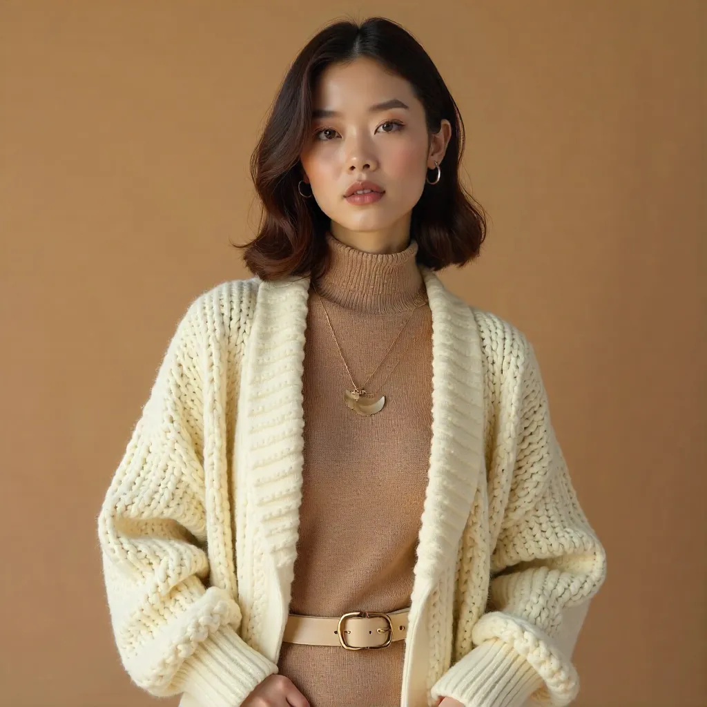 Elegant Portrait in Warm Knitwear